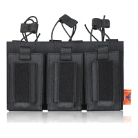 TacBull Ładownica uniwersalna potrójna szybka na magazynki karabinowe i pistoletowe | Czarna