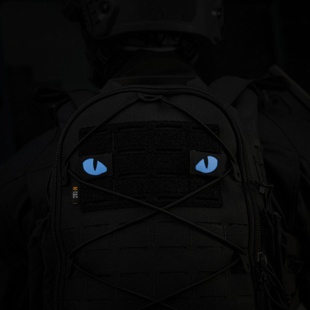 Naszywka Tiger Eyes Laser Cut (para)  - Black/Blue