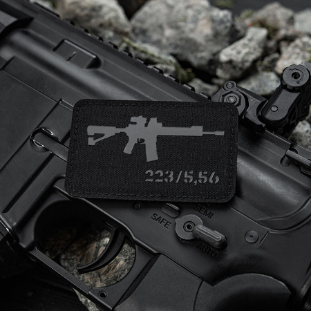 Naszywka AR-15 223/5,56  - Black/Grey