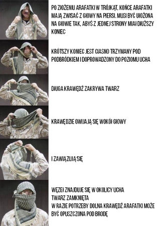 Chusta Shemagh  - Olive/Black