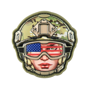 M-Tac naszywka Emoji USA girl #2 - Multicam