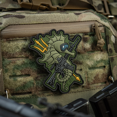 Naszywka Konik Morski (PVC)  - Olive