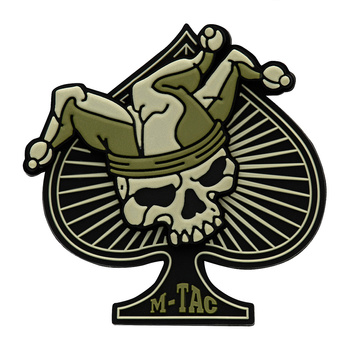 Naszywka Ace of Spades 3D PVC - Black/Olive
