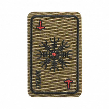 Naszywka Karta Hełm Grozy (Haftowana)  - Coyote