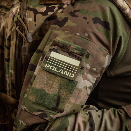 Naszywka Poland (z flagą) 50x80 Laser Cut  - Multicam/GID