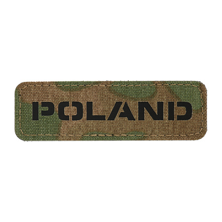 Naszywka Poland 25x80 Laser Cut  - Multicam/Black