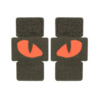 Naszywka Tiger Eyes Laser Cut (para)  - Ranger Green/Red