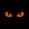Naszywka Tiger Eyes Laser Cut (para)  - Black/Red