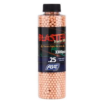 Blaster - Kulki ASG Tracer - 0,25 g - 3300 szt. - Czerwone luminescencyjne -19465