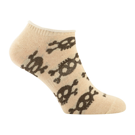 Lekkie letnie Skarpetki Pirate Skull  - Sand