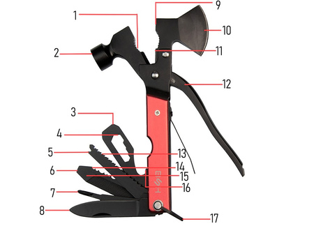 Multitool 15w1 BSH ADVENTURE MT-003B