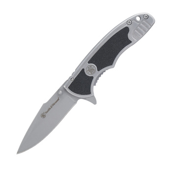 Smith&Wesson - Nóż składany Drop Point Silver/Black Handle - 1084306