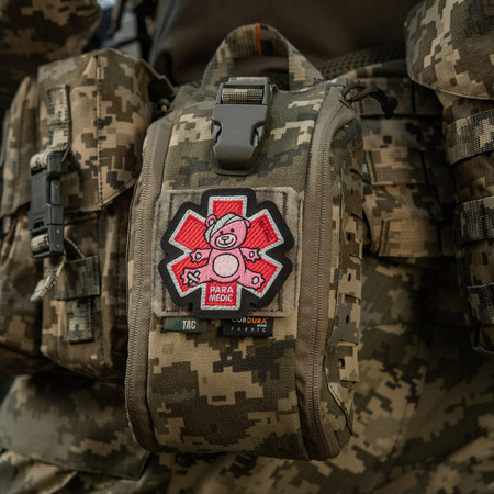 Naszywka Paramedic Miś (Haftowana)  - Pink/Black