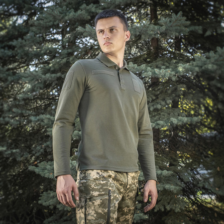 M-Tac Koszula Taktyczna Polo z długim rękawem 65/35  - Army Olive