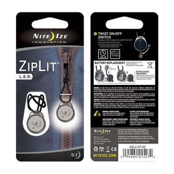 Nite Ize - Światełko do suwaka ZipLit LED 2 Pack - Biały - NZL2-07-02