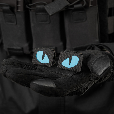 Naszywka Tiger Eyes Laser Cut (para)  - Black/Blue