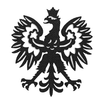 Naszywka Polski orzeł (przechodzi na wylot) Laser Cut - Black