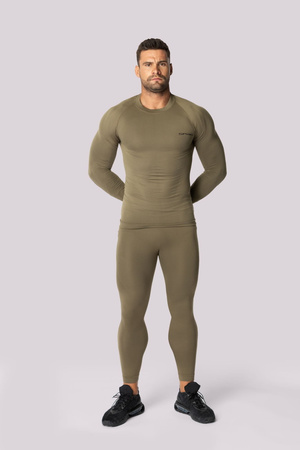 Legginsy termoaktywne ALPHA, męskie - Forest Green