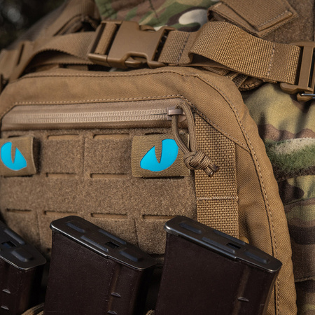 Naszywka Tiger Eyes Laser Cut (para)  - Coyote/Blue