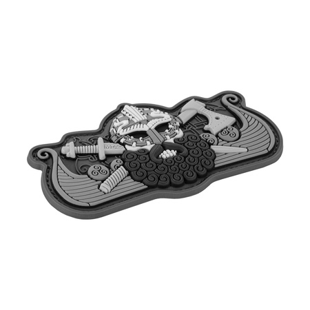 Naszywka Vikings Drakkar  - Black/Grey