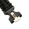 M-Tac Bransoletka Paracord z Krzeiwem,Kompasem i Gwizdkiem  - Black
