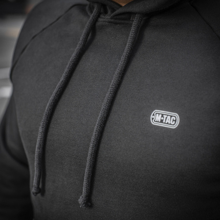 Bluza Hoodie Cotton Raglan Hard  - Black