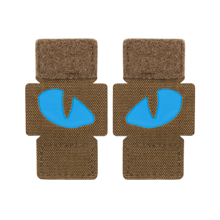 Naszywka Tiger Eyes Laser Cut (para)  - Coyote/Blue