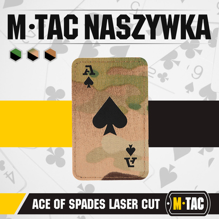 Naszywka Ace of Spades Laser Cut  - Multicam/Black