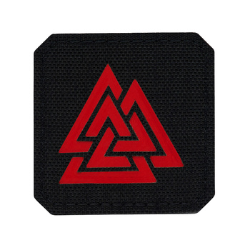 Naszywka Valknut Laser Cut - Black/Red