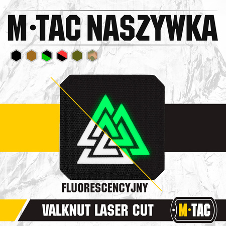 Naszywka Valknut Laser Cut  - Black/GID