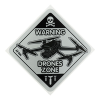 Naklejka Drones Zone Refleksyjny Large - Black/GID