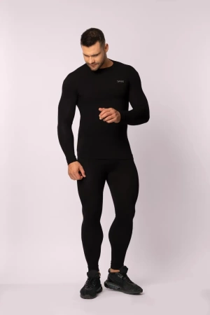 Koszulka termoaktywna MERINO, rękaw długi, męska - Black