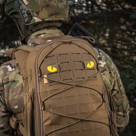 Naszywka Tiger Eyes Laser Cut (para)  - Coyote/Yellow