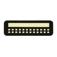 Naszywka flaga 25x80 (miniaturowe kwadraty) Laser Cut  - Black/GID