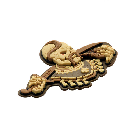 Naszywka Więcej razu nie umierać 3D PVC  - Coyote