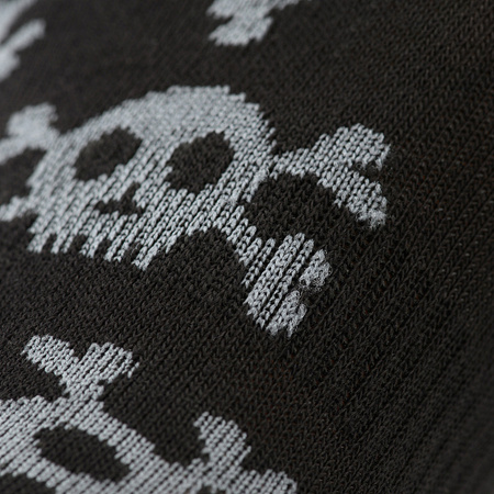 Lekkie letnie Skarpetki Pirate Skull  - Black