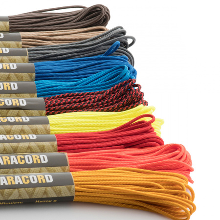 M-Tac paracord Minicord 15m  - Black/Red