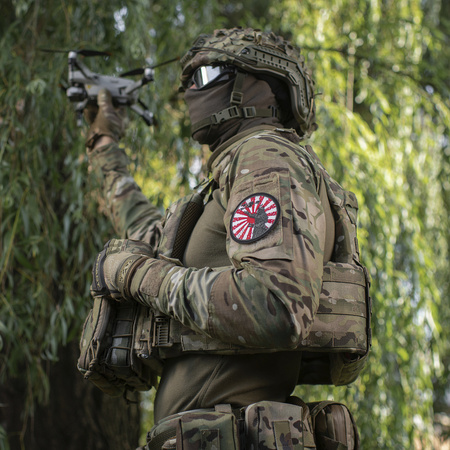 Naszywka Droga Samuraja (Haftowana)  - Black/White/Red