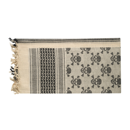 Chusta Shemagh Pirate Skull  - Coyote/Black