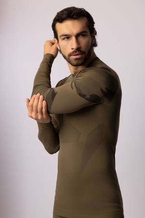 Koszulka termoaktywna TACTICAL, rękaw długi, męska - Forest Green