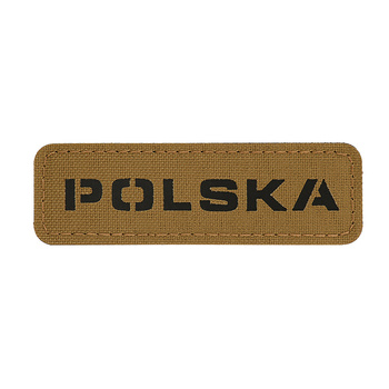 Naszywka Polska 25x80 Laser Cut - Coyote/Black