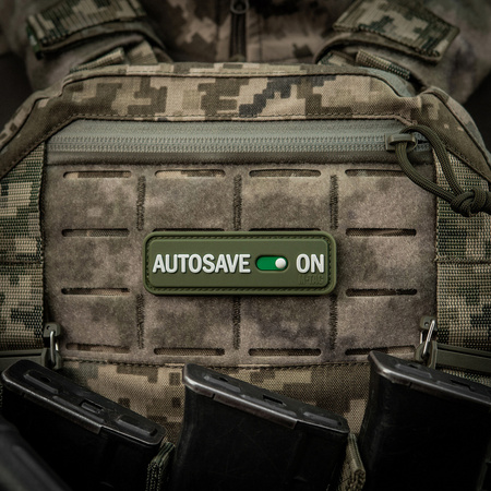 Naszywka Autosave PVC  - Olive