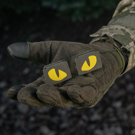 Naszywka Tiger Eyes Laser Cut (para)  - Ranger Green/Yellow