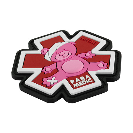 Naszywka Paramedic miś (PVC)  - Pink/Black