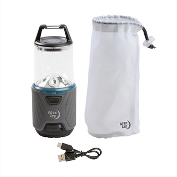 Nite Ize - Akumulatorowa lampa kempingowa Radiant® RL3™ PowerSwitch™ - 500 lm - Szary / Niebieski - RL3-03-R8