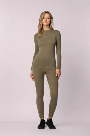 Koszulka termoaktywna MERINO, rękaw długi, damska - Green