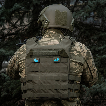 Naszywka Tiger Eyes Laser Cut (para)  - Ranger Green/Blue