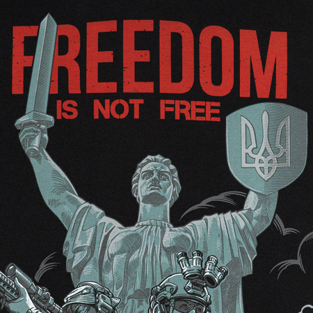 Bluza Hoodie Freedom  - Black