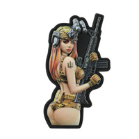 Naszywka Tactical Girl #8 Trojzab PVC  - Color