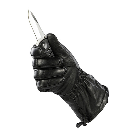 M-Tac rekawice Zimowe Skorzane  - Black